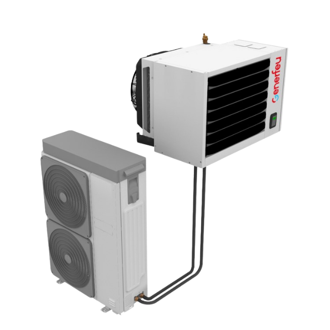 Aérotherme hybride ou PAC hybride gaz Grand Volume 2 - GENERFEU